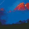 Pyrenees Mountains At Sunset Diamond Painting