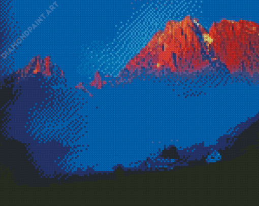 Pyrenees Mountains At Sunset Diamond Painting