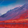 Red Pink Mountains Diamond Painting