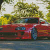 Red Toyota Supra Mk4 Diamond Painting