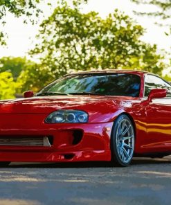 Red Toyota Supra Mk4 Diamond Painting