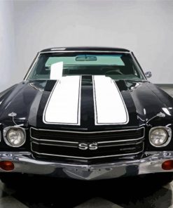 Retro Black Chevrolet El Camino Car Diamond Painting