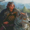 Robb Stark And Wolf Art Diamond Painting