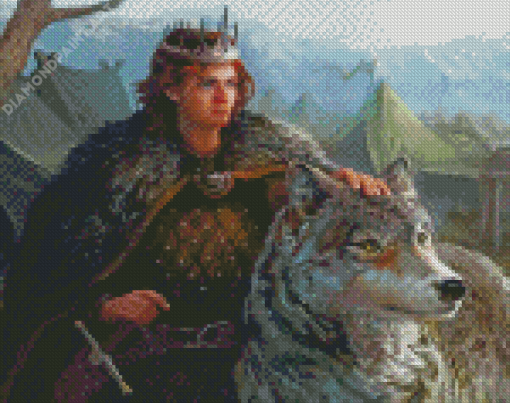 Robb Stark And Wolf Art Diamond Painting