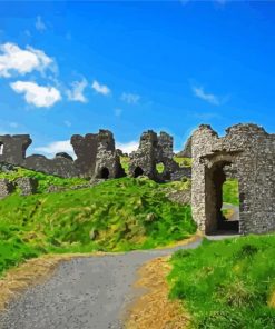 Rock Of Dunamase Castle Ruins Diamond Painting