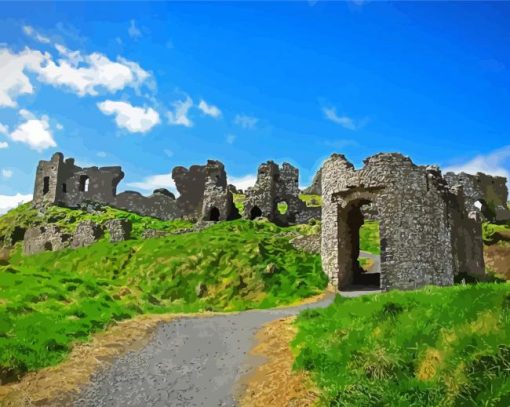 Rock Of Dunamase Castle Ruins Diamond Painting