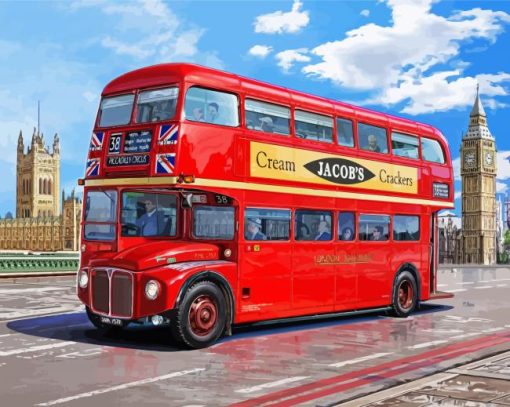 Routemaster Bus Art Diamond Painting