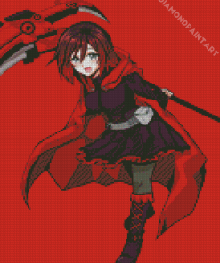 Ruby Rose Anime Character Diamond Painting