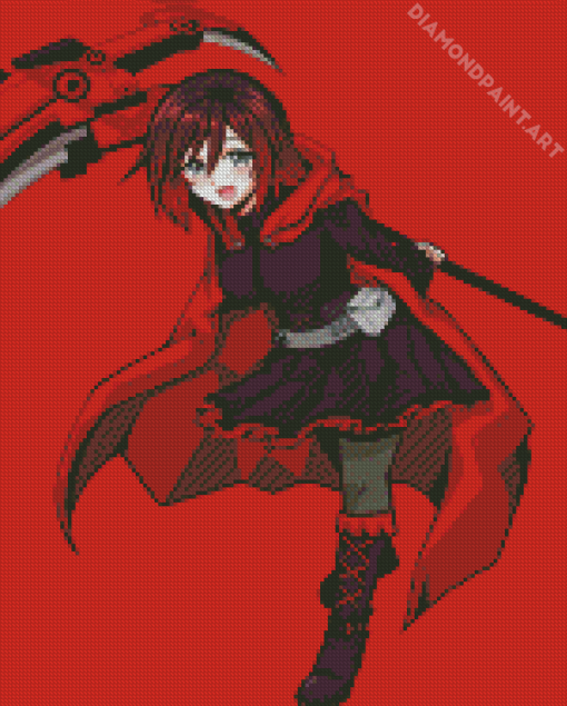 Ruby Rose Anime Character Diamond Painting