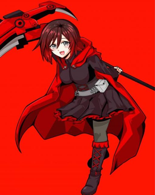 Ruby Rose Anime Character Diamond Painting