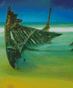 Ship Wrecked Diamond Painting