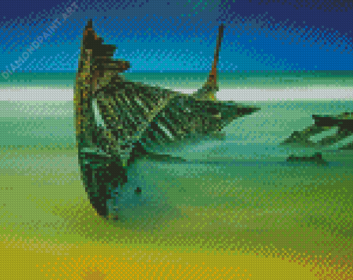 Ship Wrecked Diamond Painting