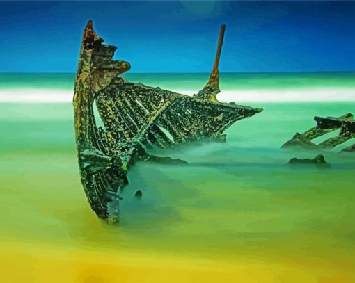 Ship Wrecked Diamond Painting