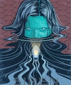 Siren Illustration Poster Diamond Painting