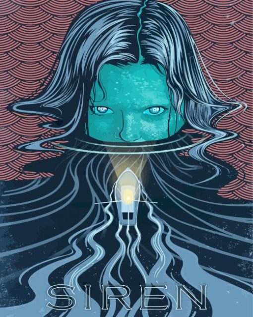 Siren Illustration Poster Diamond Painting