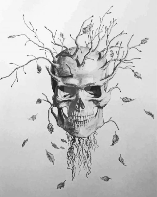 Skull Tree Diamond Painting