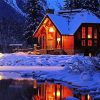 Snow Cabin Diamond Painting