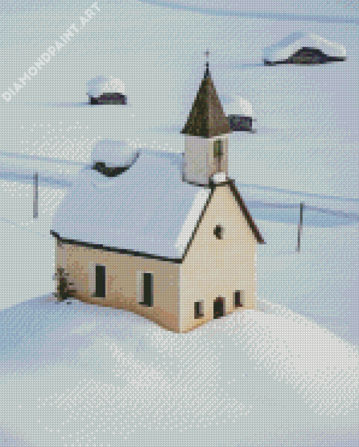 Snow Church Diamond Painting