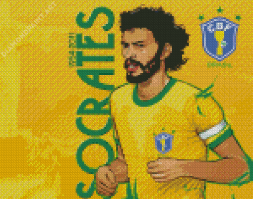 Socrates Brazilian Player Art Diamond Painting