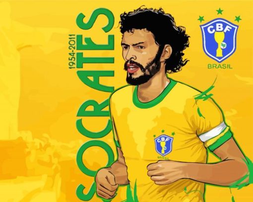 Socrates Brazilian Player Art Diamond Painting