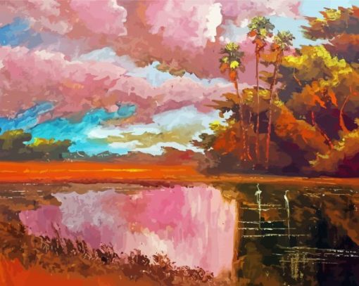 Sunrise On The Indian River By Willie Daniels Diamond Painting