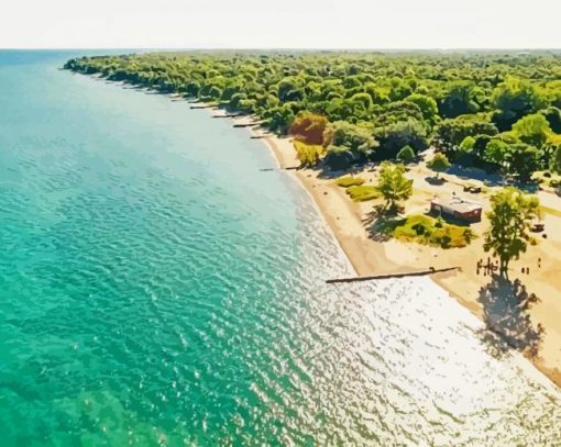 Toronto Beaches Overhead View Diamond Painting