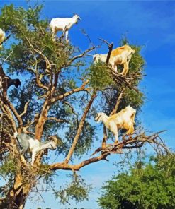 Tree Goats Diamond Painting