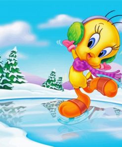 Tweety Pie Enjoying The Winter Diamond Painting