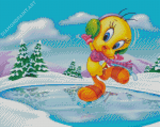 Tweety Pie Enjoying The Winter Diamond Painting