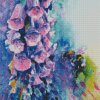 Abstract Foxglove Diamond Painting