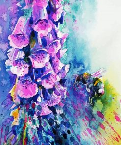 Abstract Foxglove Diamond Painting