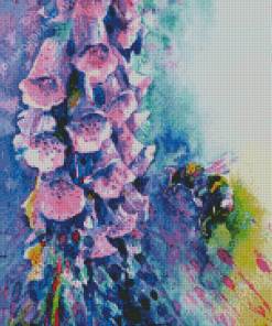 Abstract Foxglove Diamond Painting