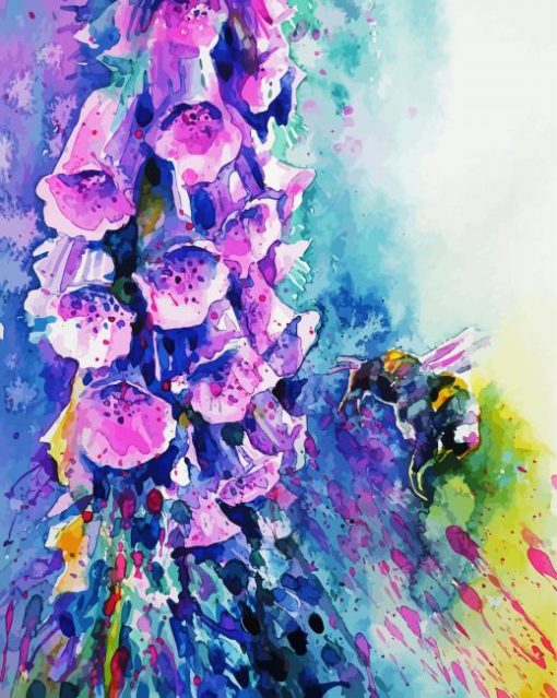 Abstract Foxglove Diamond Painting