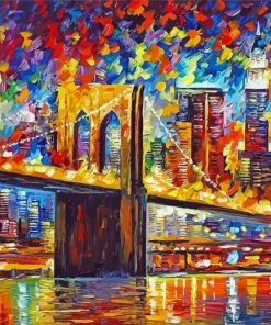 Aesthetic Abstract Colorful Bridge Diamond Painting