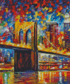 Aesthetic Abstract Colorful Bridge Diamond Painting