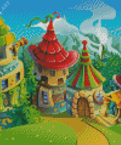 Aesthetic Fantasy Village Art Diamond Painting