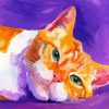 Aesthetic Orange Tabby Cat Diamond Painting