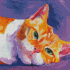 Aesthetic Orange Tabby Cat Diamond Painting