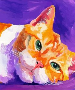 Aesthetic Orange Tabby Cat Diamond Painting