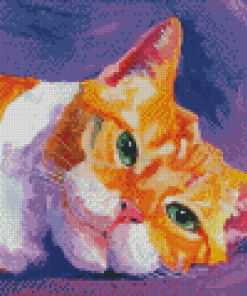 Aesthetic Orange Tabby Cat Diamond Painting