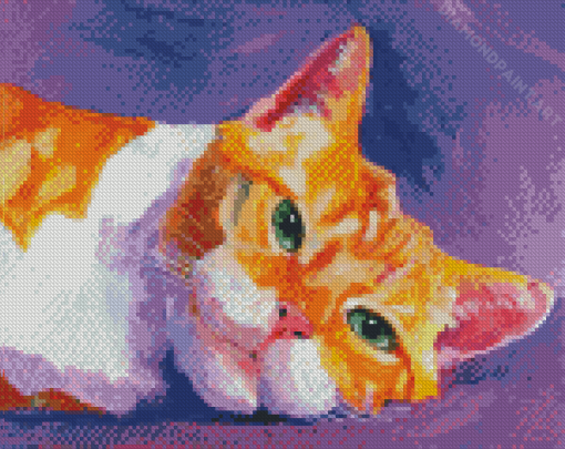 Aesthetic Orange Tabby Cat Diamond Painting