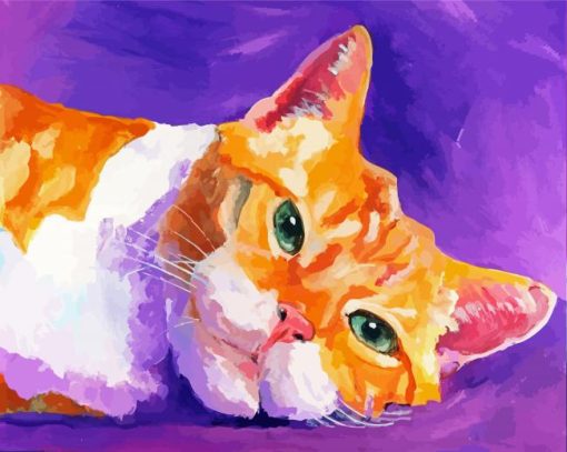 Aesthetic Orange Tabby Cat Diamond Painting