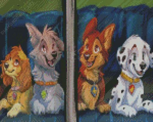 Aesthetic Paw Patrol Animation Diamond Painting