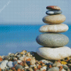 Aesthetic Beach Stones Illustration Diamond Painting