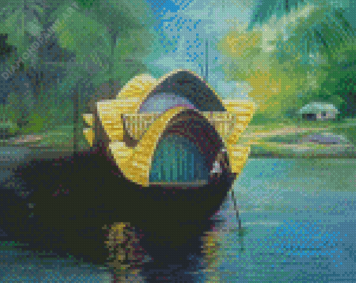 Aesthetic House Boat Diamond Painting