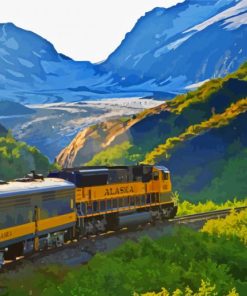 Alaska Railroad Train Tour Diamond Painting