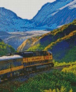 Alaska Railroad Train Tour Diamond Painting