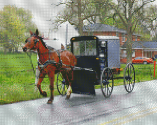 Amish Buggy Diamond Painting