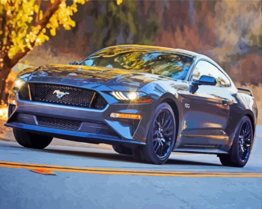 Black 2018 GT Mustang Diamond Painting