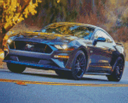 Black 2018 GT Mustang Diamond Painting